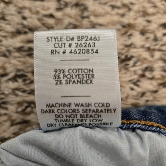 Just Black Denim Flex Waist Mid Rise Jeans with Fringe Ankles Hems Size 24 - Picture 6 of 15